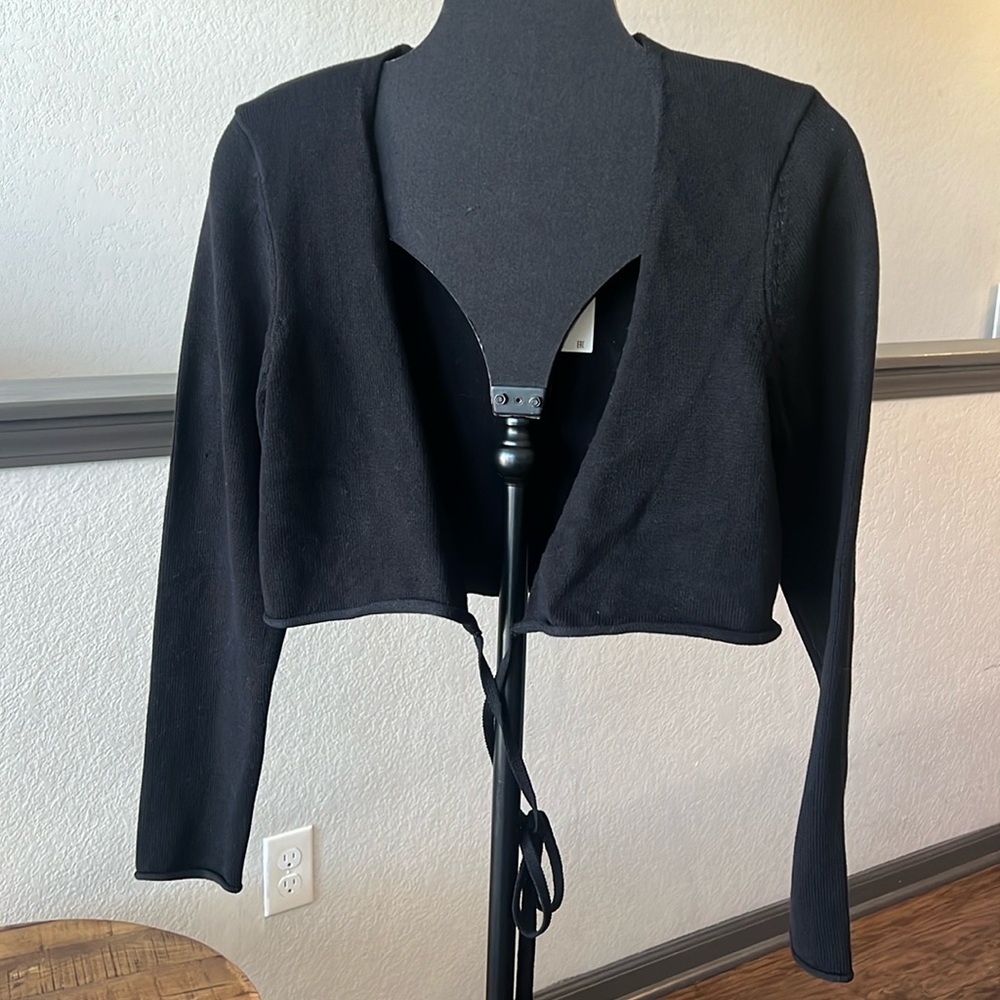 ZARA - wrap around tie sweater! Thick & comfy!